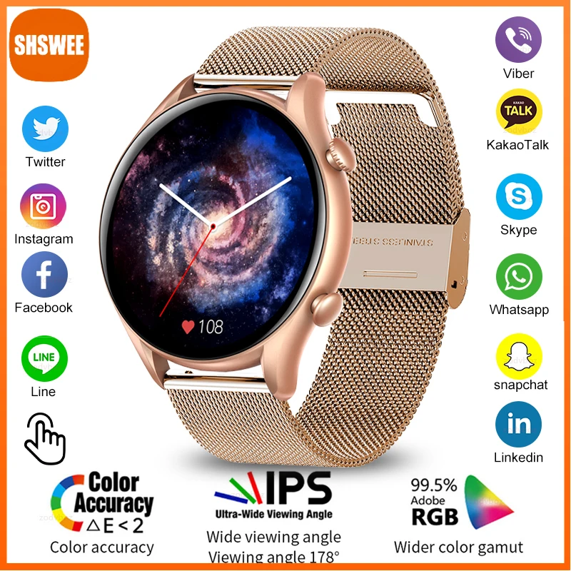 

Смарт-часы для Huawei Xiaomi с поддержкой Bluetooth и Пульсометром