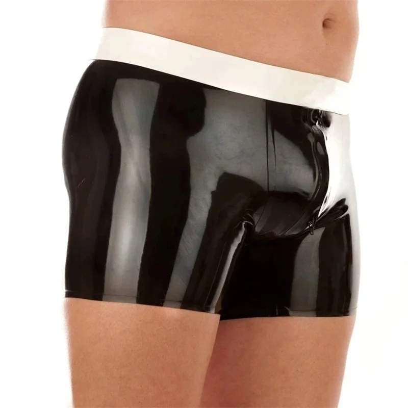 

Sexy Natural Latex Underwear Boxer Shorts Briefs Handmade Men Short Pants(no Zipper) Cosplay Costume