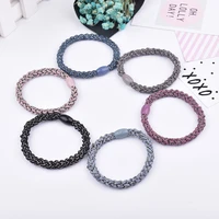 20pcs braided hair bands large elastic hair ties rope ring stretchy ponytail holder for thick hair