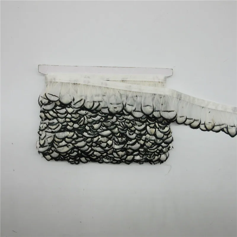 YOYUE Высокое качество 10 ярдов Натуральное перо фазана лента перья отделка бахрома