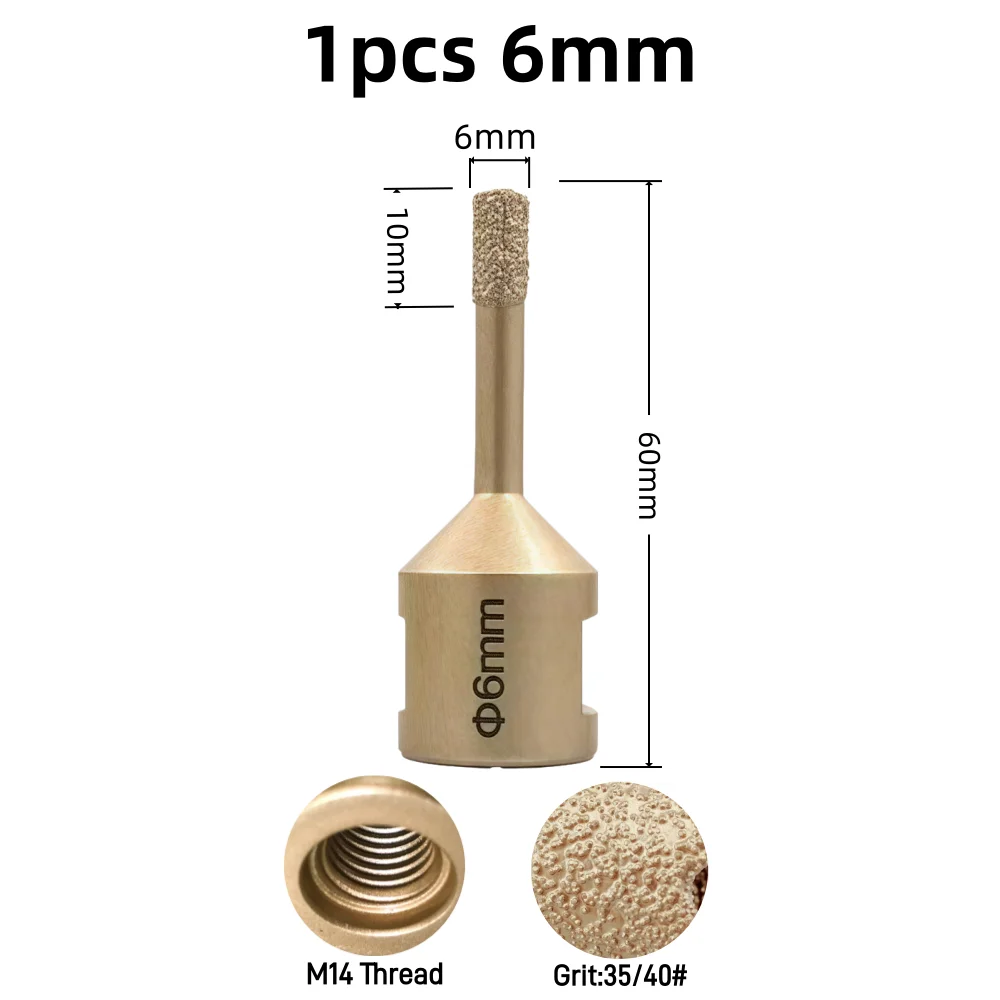 

Алмазные сверла RSMXYO для плитки 6-35 мм, набор из 4 шт., резьба М14