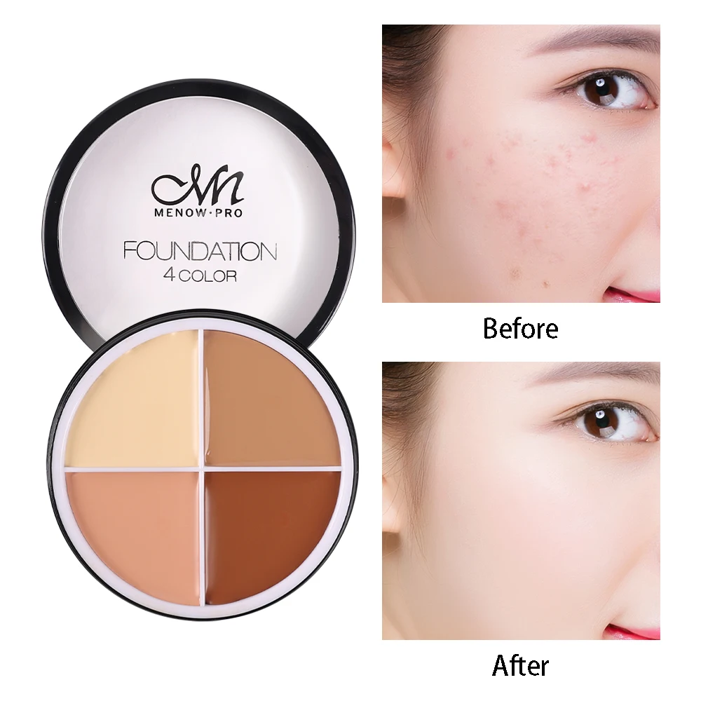

Moisturizing Four Colors Concealer Cream Full Coverage Contour Cover Dark Circles Acne Pores Cream Shading Long Lasting Makeup