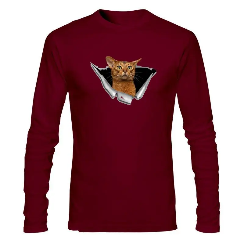 

2022 Mens Clothes Men T Shirt Abyssinian Cat - Torn Women T-Shirt