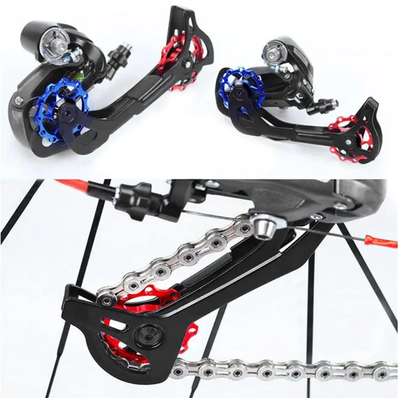 

4 Color 11T Bike Aluminum MTB Alloy Bearing Jockey Wheel Rear Derailleur Pulleys