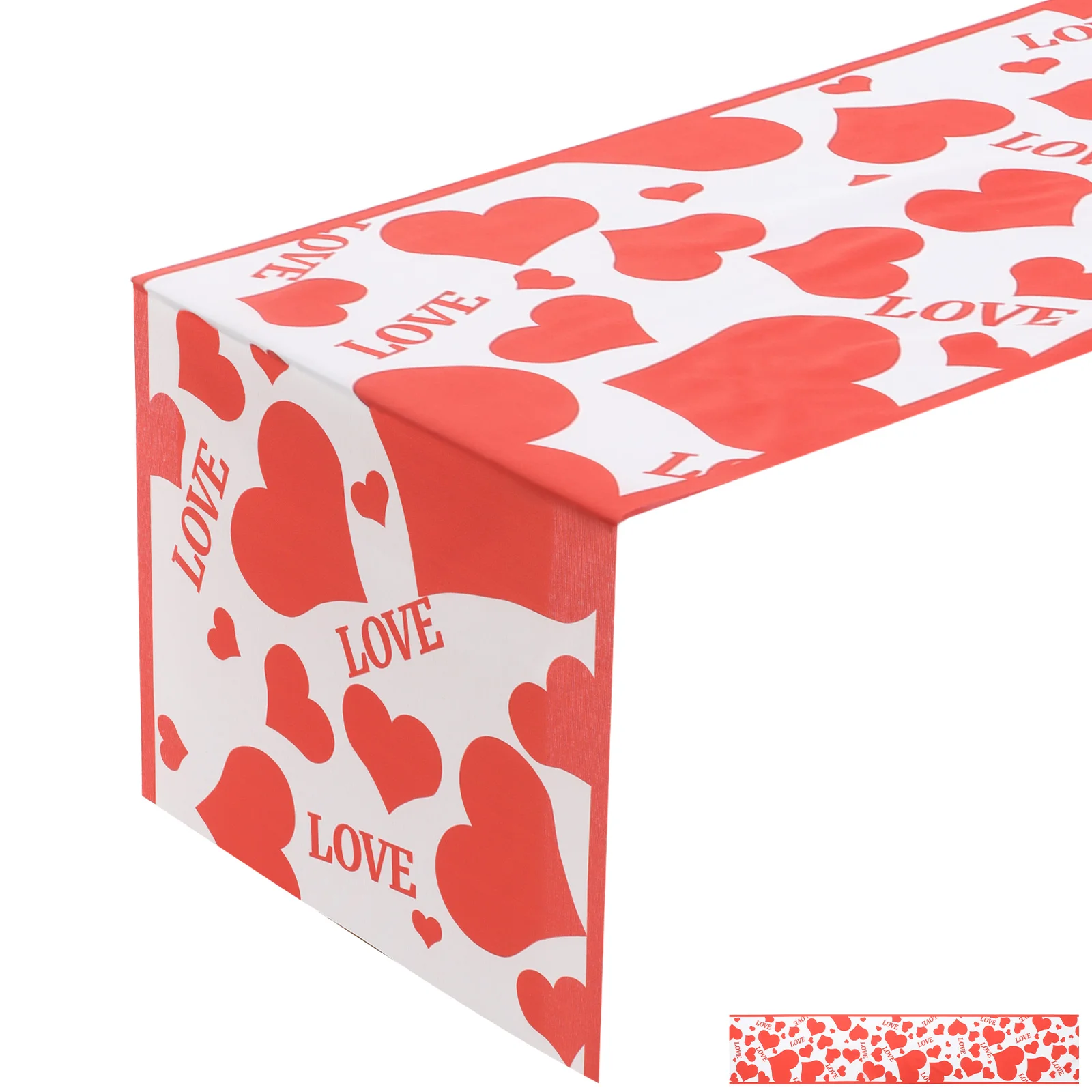 

Table Runner Day Valentine Heart Valentines Tablecloth S Decorations Runners Mats Cloth Dining Festival Collectiondecorative