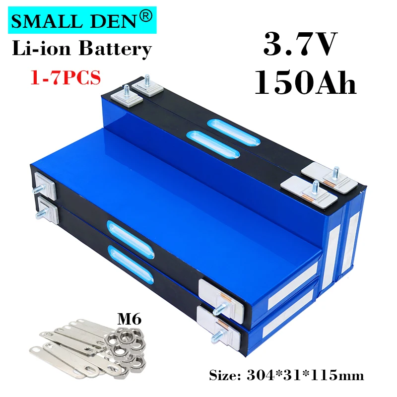 

1-7pcs NEW 3.7V 150Ah Lithium-ion Rechargeable battery 150000mAh High capacity diy12v 24v Electric boat EV RV Golf cart Tax Free