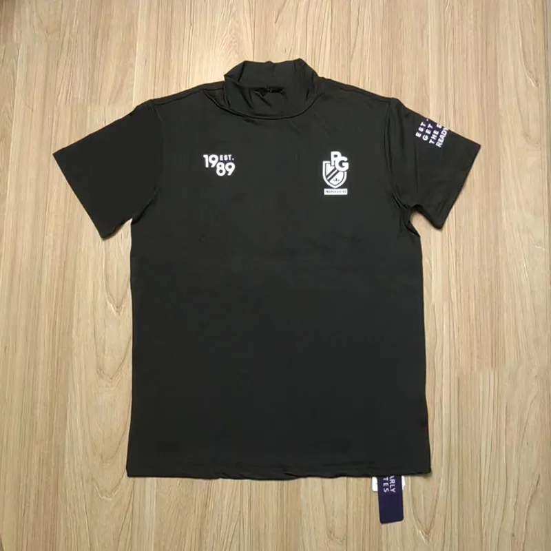 

Japan and South Korea GOLF men's clothing round neck short sleeve T-shirt men's golf half high neck sports quick drying jersey
