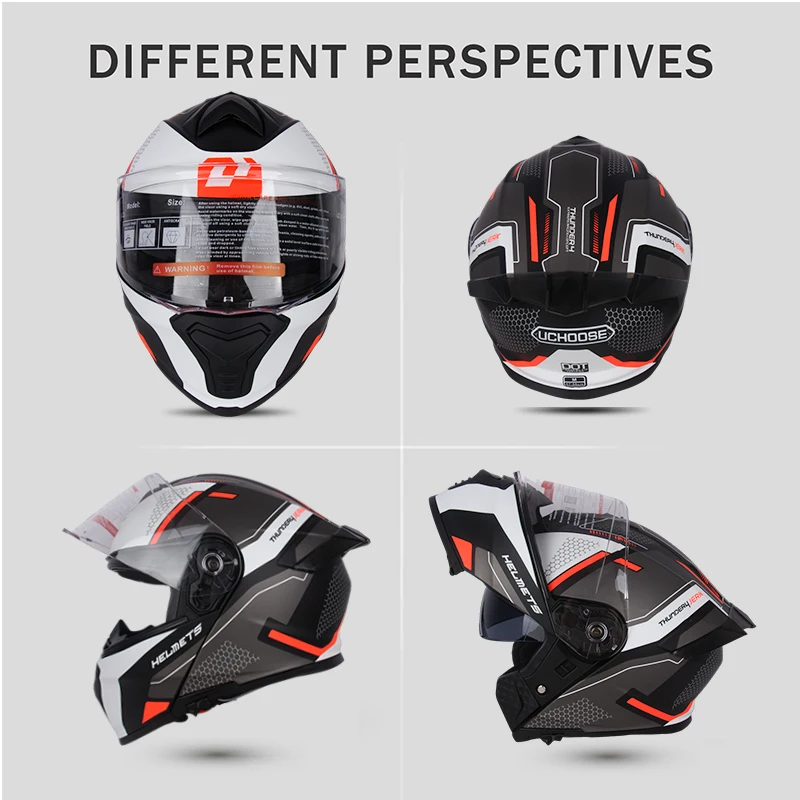 Мотоциклетный шлем DOT на все лицо для мужчин и женщин модульный всесезонный