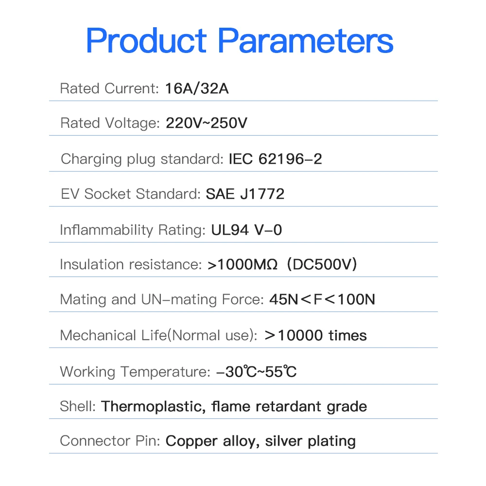 Портативный адаптер для зарядки электромобиля тип 1 К Тип 2 EV зарядное устройство
