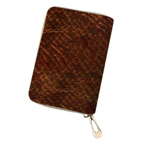 leopard style pattern card bag lightweight capacity long coin purse high quality reusable female zipper card holder