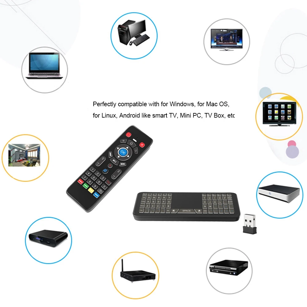 T16 + M Wireless Remote Control Set Top Box Intelligent Voice 2.4G Mini Luminous Press Keyboard for Android Windows google | Компьютеры и