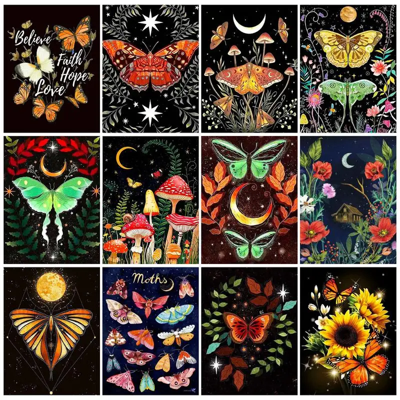 

Chenistory DIY Frame Painting By Numbers Kids Lovers Butterfly Animals Pictures By Numbers Acrylic Paints For Painting HandPaint