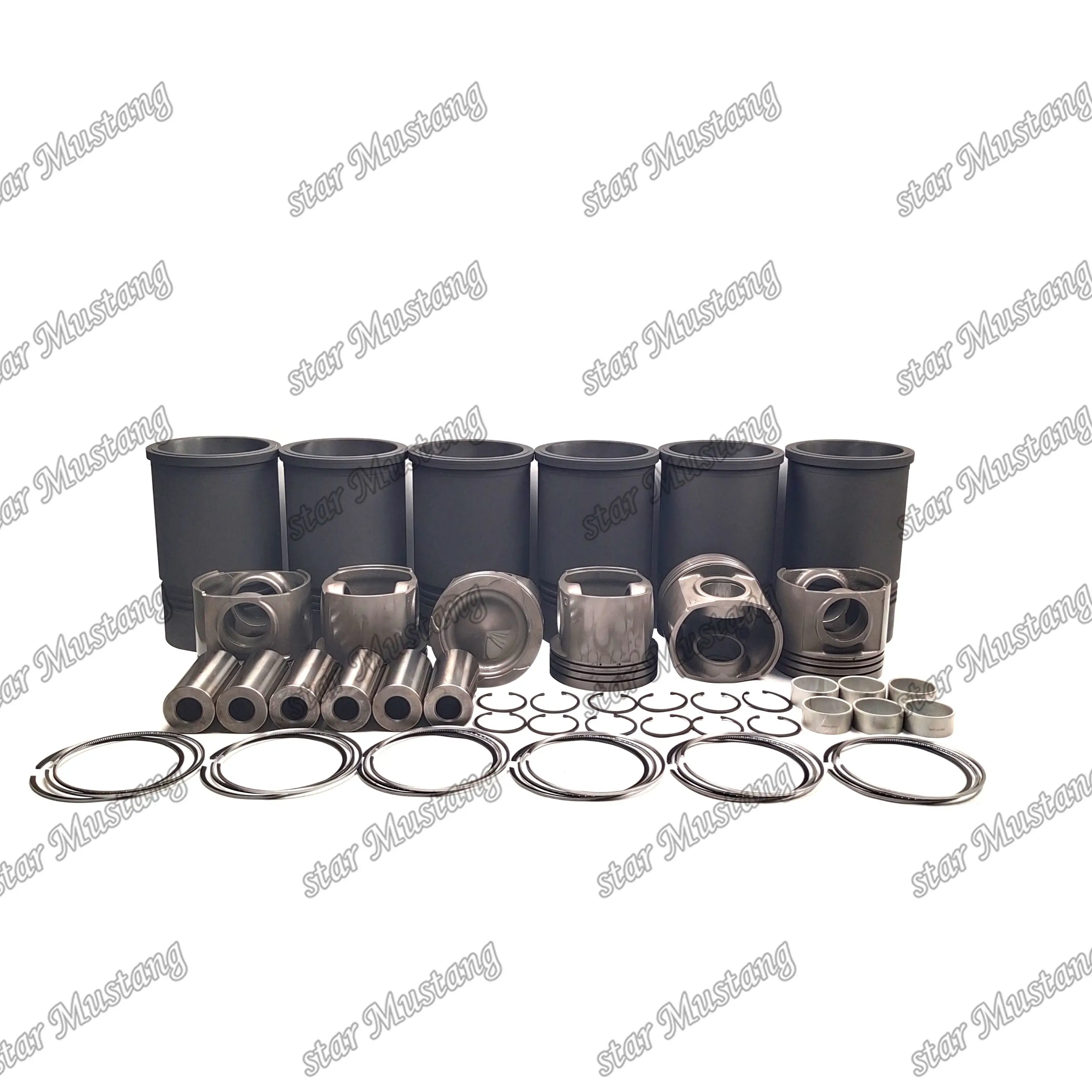 Комплект гильз цилиндра 6D170 SA6D170E SAA6D170E 6240-21-2220 поршень 6240-31-2111 кольцо 6240-31-2030 для