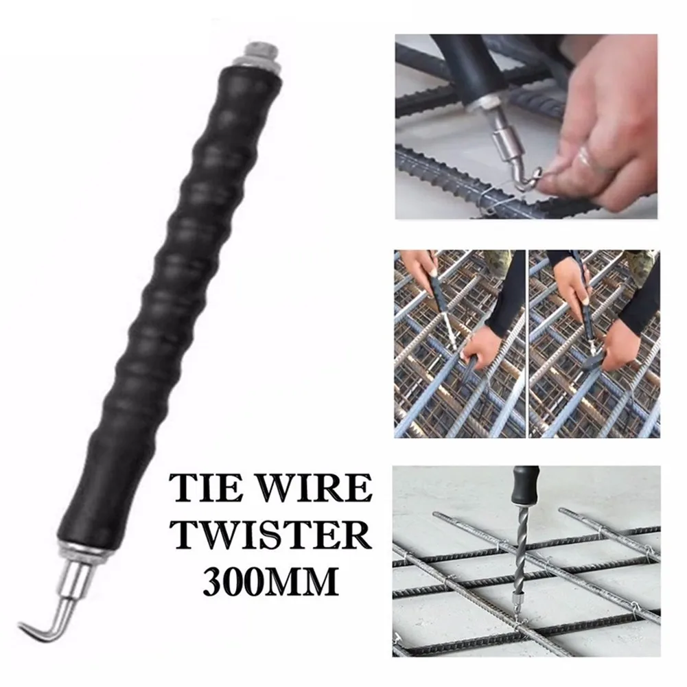

Wire Twisting Tool Automatic Wire-Tie Steel Connector Hook For Wires And Rebar Ties Metal Construction With Soft Grip HandleWire