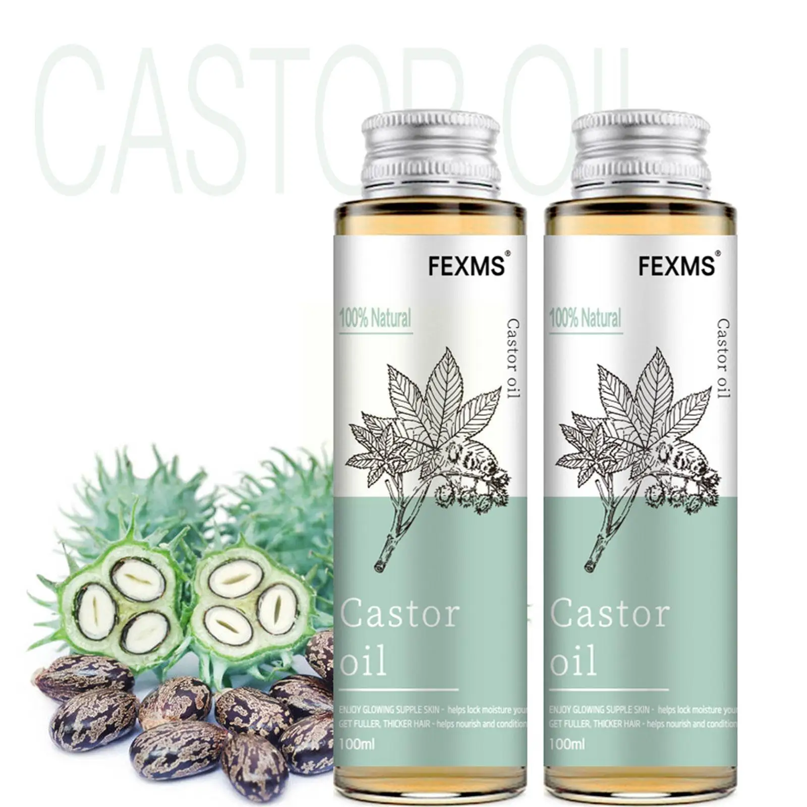 

100ml Pure And Castor Oil For Hair Growth Eyelashes And Eyebrows Carrier Oil For Essential Oils Aromatherapy And Massage