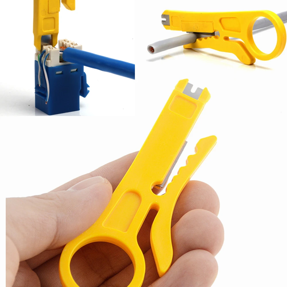 

1PC Mini Pocket Portable Wire Stripper Knife Crimper Pliers Crimping Tool Cable Stripping Wire Cutter Crimpatrice Tool Parts