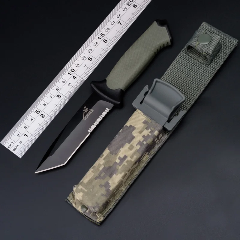 

American Bell Knife Wilderness Survival Saber Outdoor Self-Defense High Hardness Knife Field Small Straight Knife Knife