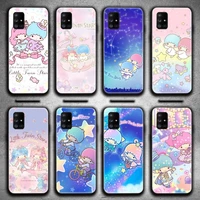 hello ketty little twin stars phone case for samsung galaxy a52 a21s a02s a12 a31 a81 a10 a30 a32 a50 a80 a71 a51 5g
