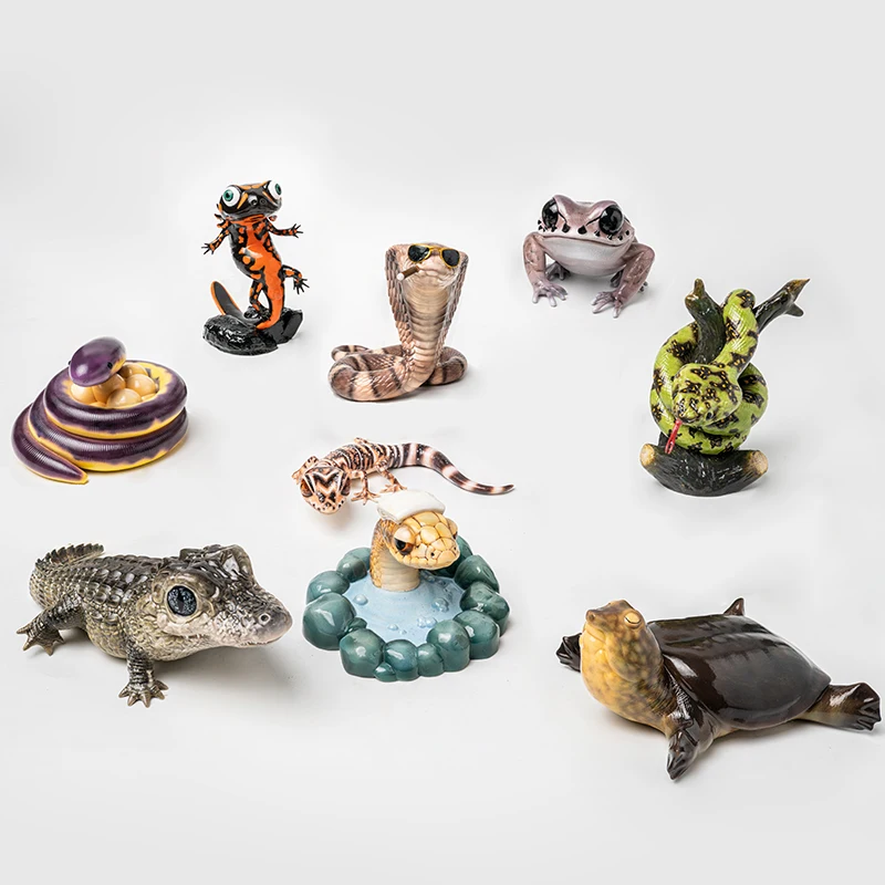 

Fantasy Creation Water Land Elves China Rare Endangered Amphibians Reptiles Blind Box Toys Office Animal Model Ornament