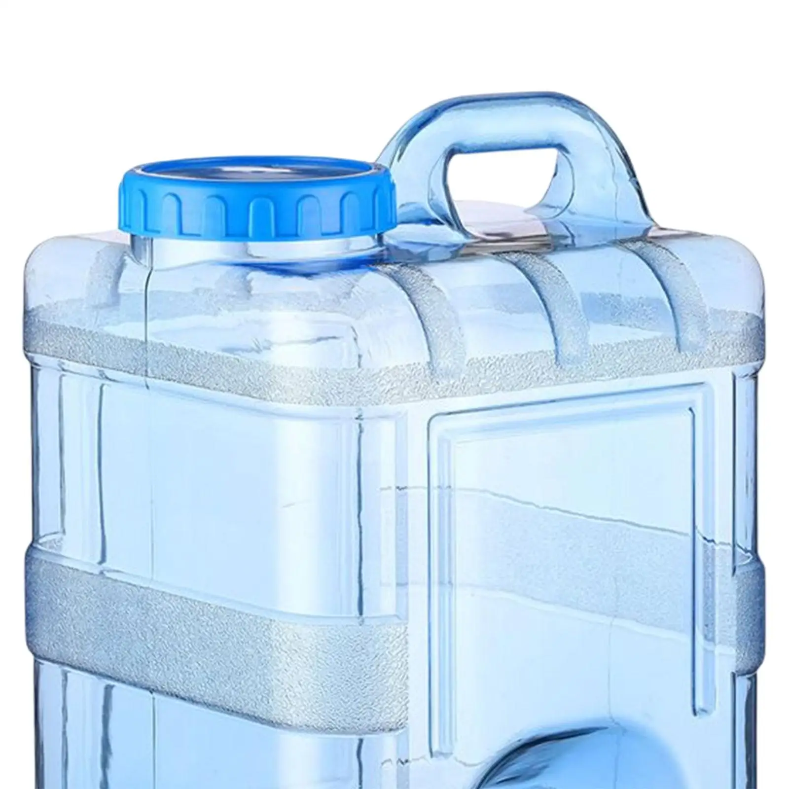 

15L Transparent Blue Outdoor water Bucket Carrier for Hiking Backpack Space Saving Size 24x24x37cm Accessories Water Tank
