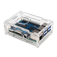 acrylic experimental clear case compatible with base plate for banana pi m4 m5 board optional cooling fan heatsinks