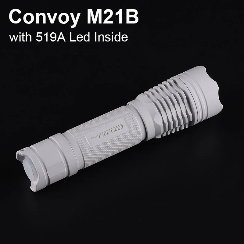 

Mao Convoy M21B Flashlight with 519A Led Linterna Flash Light 21700 Torch Camping Fishing Lamp Police Fireman Sports