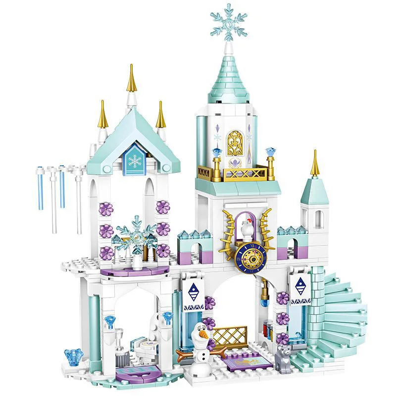 

Disney Princess Frozen Anna Elsa Carriage Horse Building Blocks Kit Bricks Classic Movie Model Kids Girl Toys For Children Gift