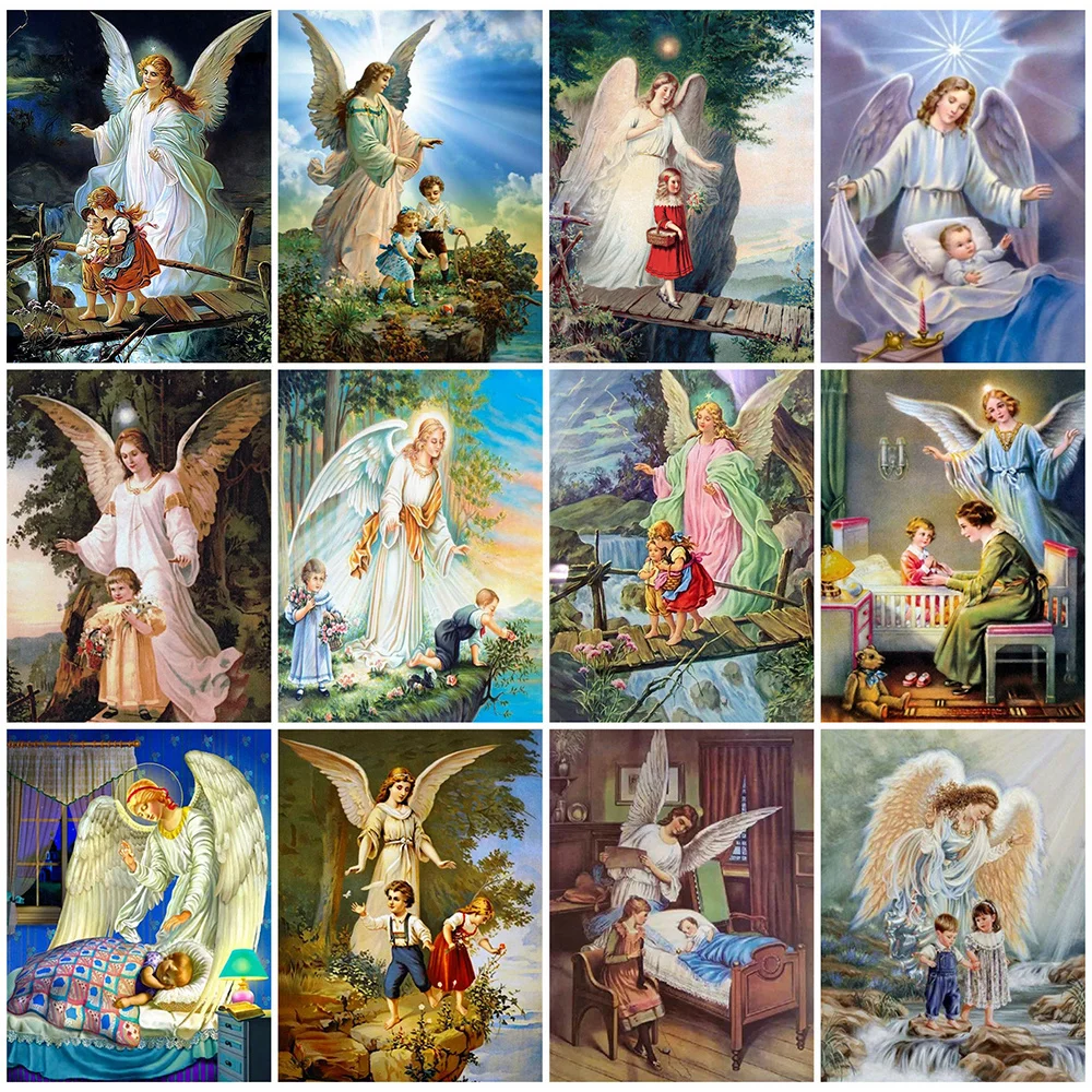 

5D DIY Diamond Painting Angel Religion Girl Embroidery Mosaic Picture Full Drill Cross Stitch Crafts Kit Living Room Decor Gifts