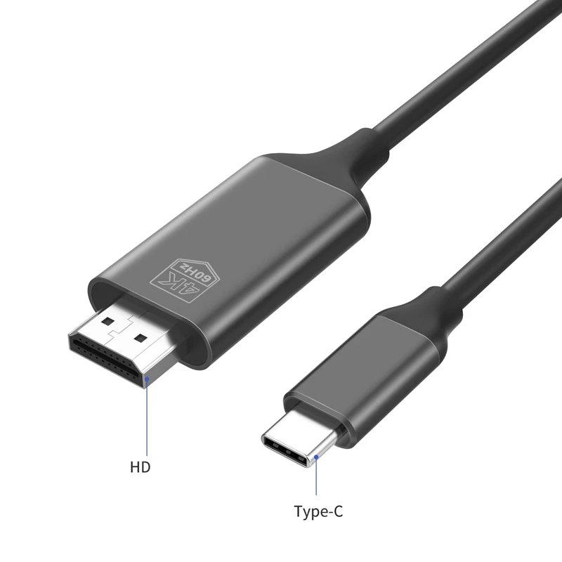 

USB C To HDMI-Compatible Adapter Cable 4K@60Hz Type C HDMI-Compatible HD Video Cable 1.8M For Laptop Projector TV PC