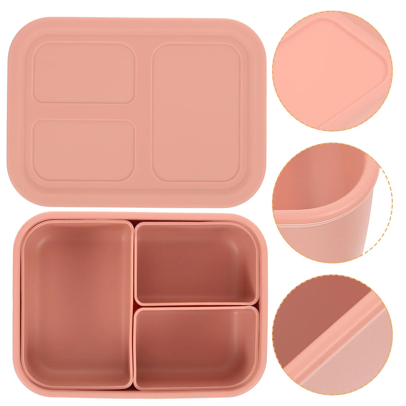 

Students Lunch Box Divided Bento Box Lidded Lunch Case Convenient Bento Box