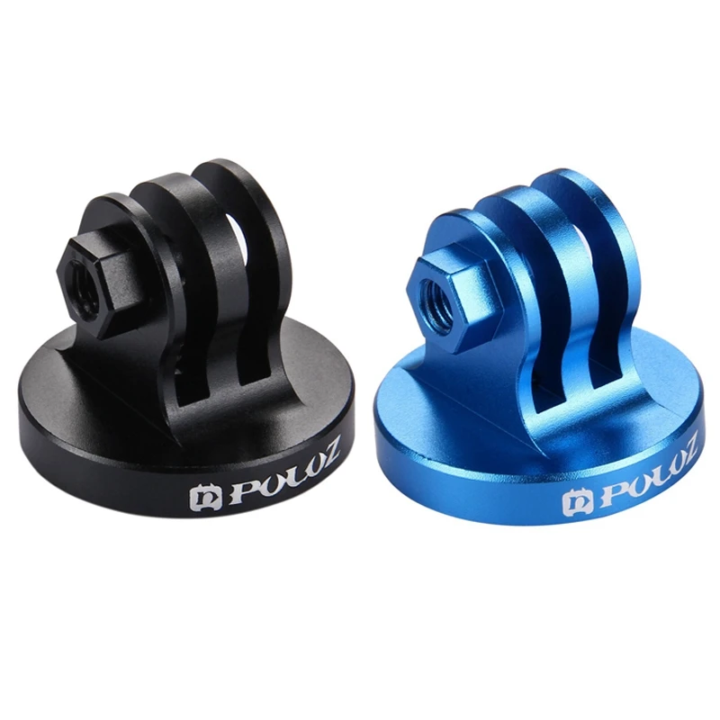 2X PULUZ For Go Pro Camcorder Tripod Mount Adapter For Gopro HERO5 4 Session 4 3+3 2 1, Xiaomi Yi, SJ4000(Blue&Black)