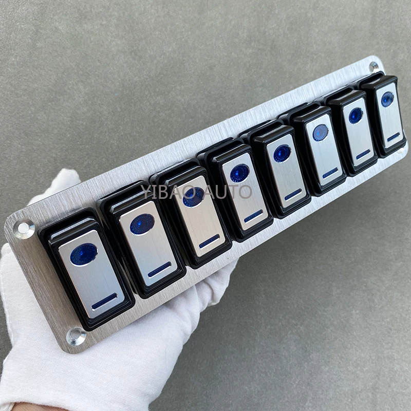 

Universal 2nd Generation Upgraded Metal Switch Panel for RV, Boat, Truck IP65 Waterproof Luxury Modified Accessories