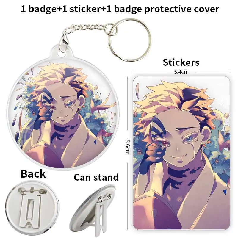 Akaza аниме персонажи игры мягкие кнопки значки брошь якорь периферийные булавки