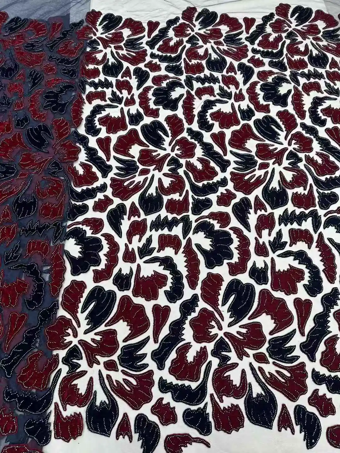 Нежная элегантная австрийская бархатная ткань высшего качества с вышивкой и