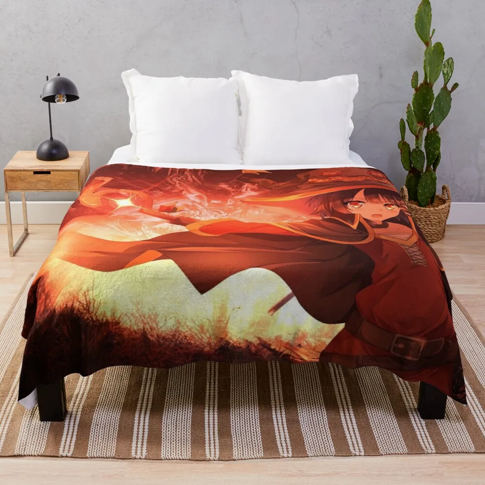 

3-дисковое одеяло Konosuba, Фланелевое пушистое одеяло, одеяло, ретро одеяло