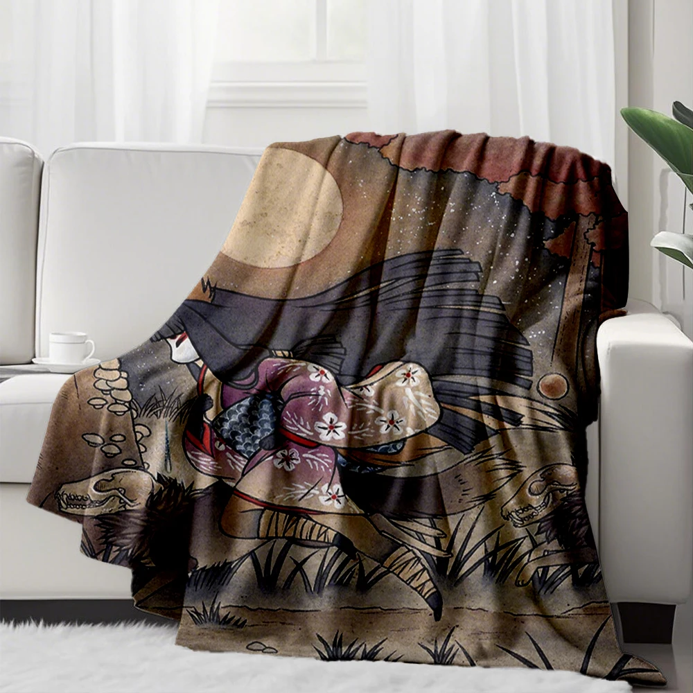Фланелевое многофункциональное одеяло для бега с монстрами TeaKitsune Zen покрывало из