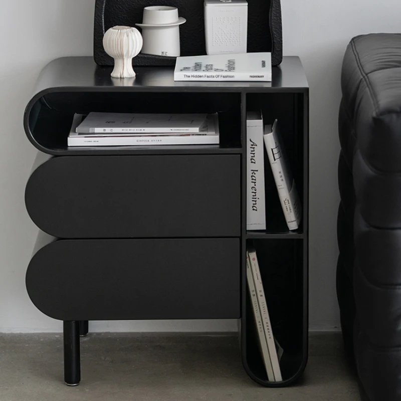 

Organizers Simple Nightstands Storage Center Italian Nordic Makeup Nightstands Minimalist Black Nachttisch Bedroom Furnitures