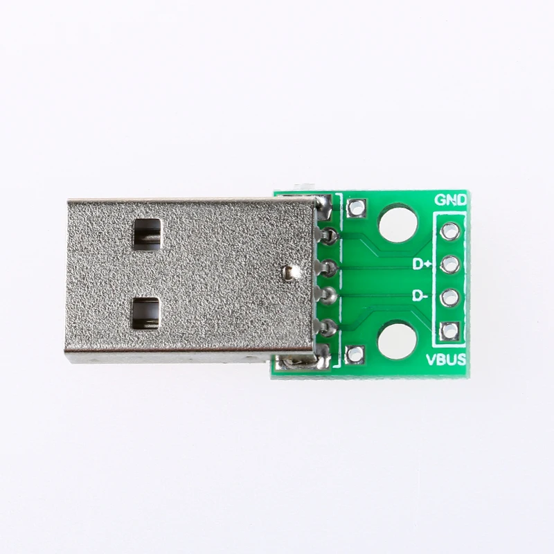 Фото USB 2,54 мм In-line 4P адаптер штекер-4DIP к встроенной адаптерной плате, фотообои припаяны №1