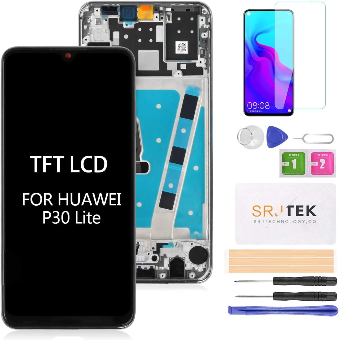 ЖК-дисплей для HUAWEI P30 Lite, ЖК-дисплей, сенсорный экран для HUAWE MAR-LX1M LX1A LX2 L21MEA LX3A, экран с дигитайзером в сборе