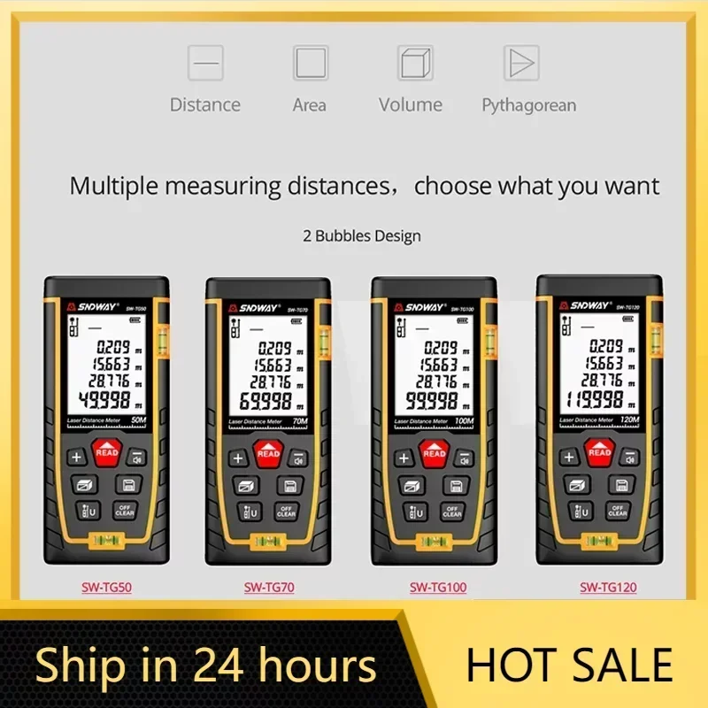 SNDWAY лазерный дальномер мини-дальномер SW TG50 TG70 TG100 TG120 цифровой Trena 50 м 70 100 120