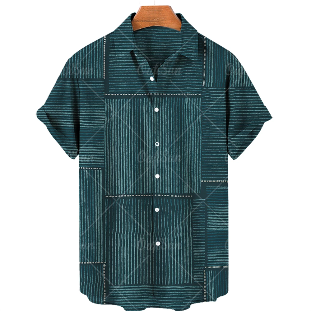 

Мужская тонкая рубашка с коротким рукавом, свободная пляжная гавайская рубашка в стиле Харадзюку, с принтом масляной живописи, лето 2022