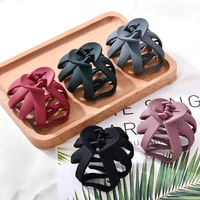 women girls geometric hair claw clamps metal hair crab moon shape hair claw clip solid color hairpin large size hair accessories