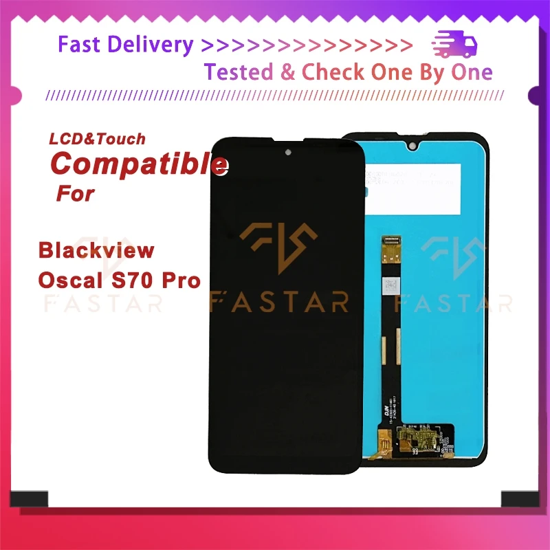 S70Pro 6 1 &quotTested для Blackview Oscal S70 Pro ЖК-дисплей с сенсорным дигитайзером в сборе сменный