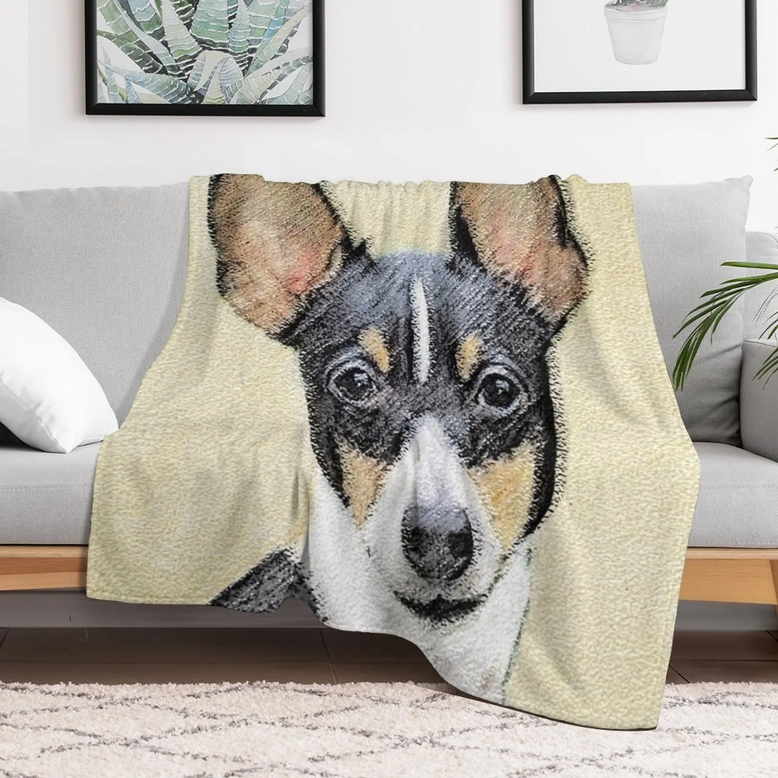 Игрушечное одеяло Лисик-терьер милое клетчатое теплое зимнее индивидуальный