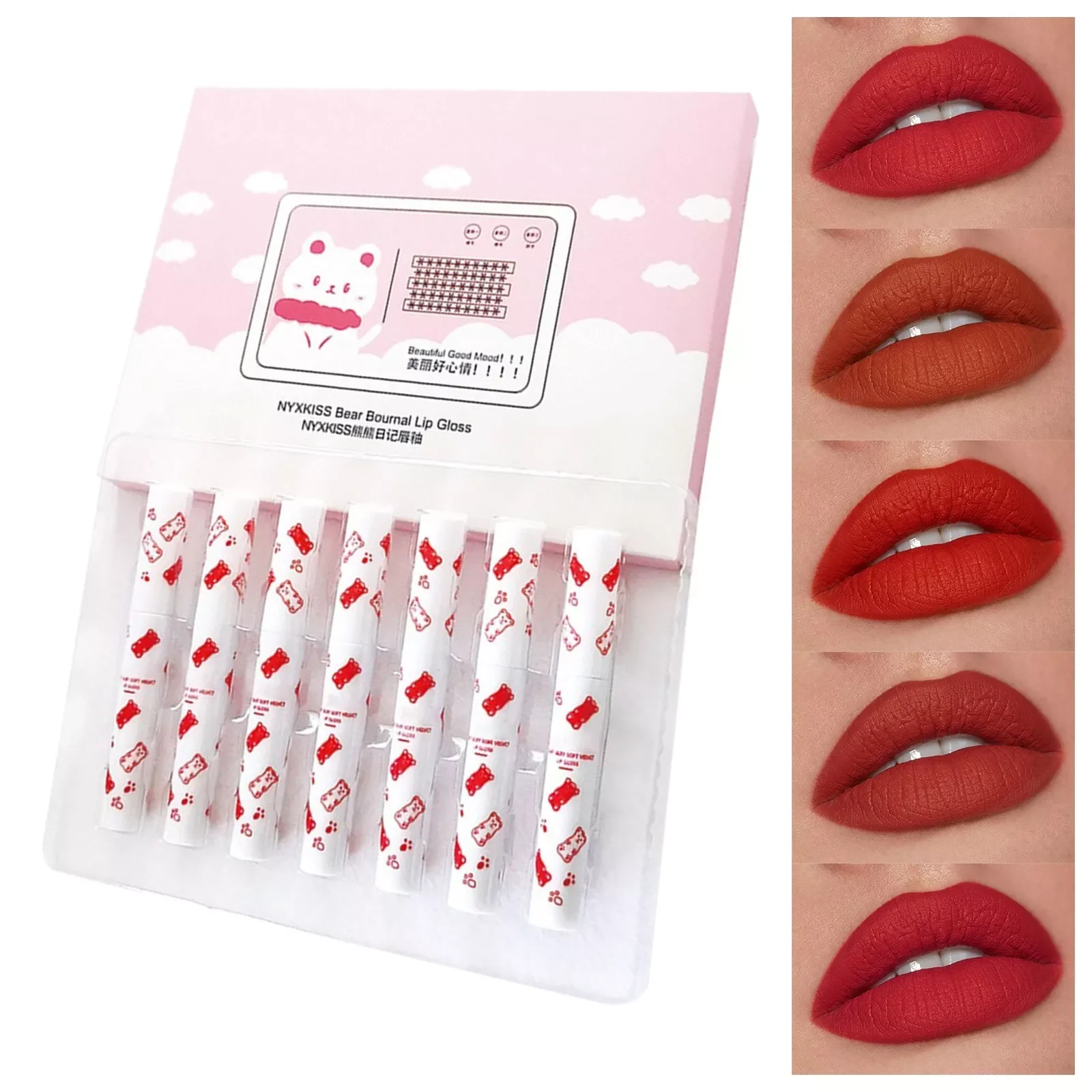 

NEW2023 Lipstick Makeup Classic Waterproof Long Lasting Smooth Soft Reach Colors Full Lips Gloss For Women Lip Gloss Boxes Red L