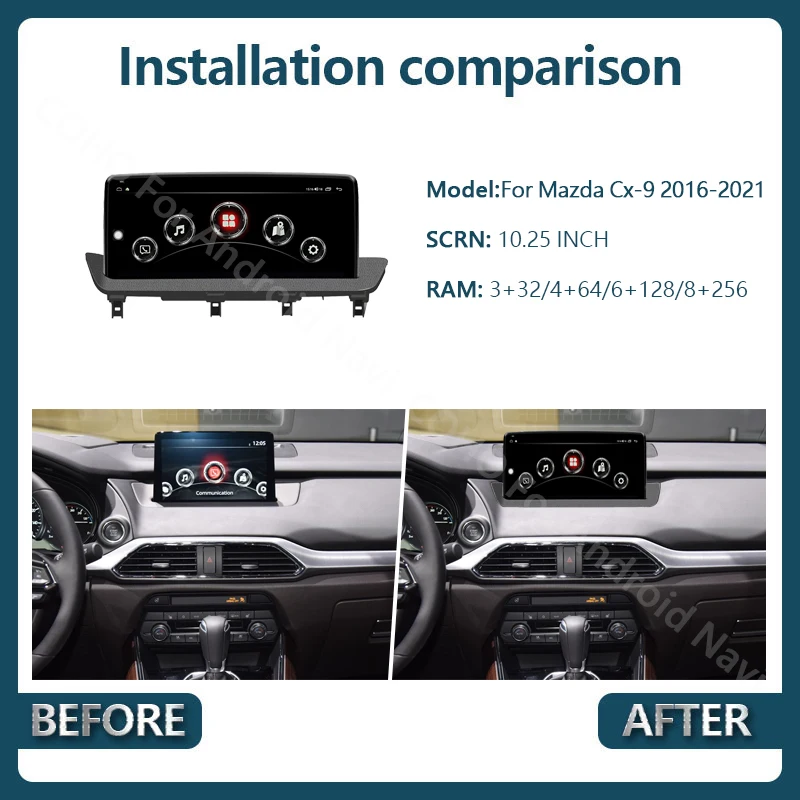 COHO Dual System 1920*720 For Mazda Cx-9 2016-2021 Car Radio Multimedia Video Player Navigation Stereo GPS Android 10 8-Core |