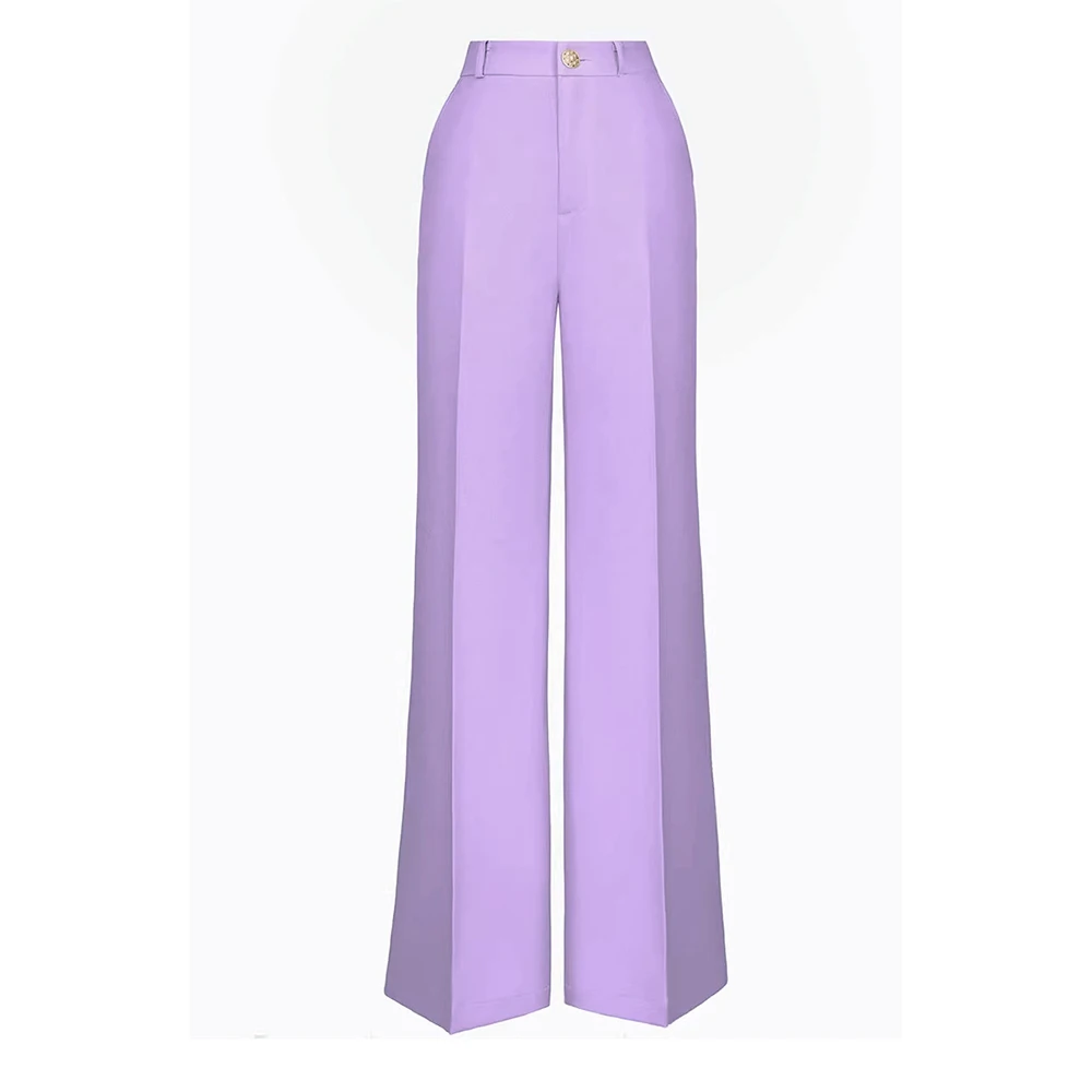 VGH Темпераментные комплекты брюк для женщин туника с зубцами и длинными рукавами