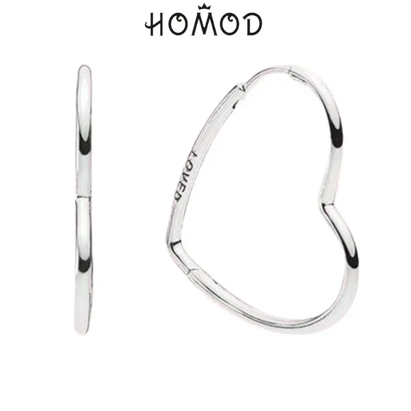 HOMOD новейшие сверкающие серьги-кольца в форме сердца с перьями для женщин Семья