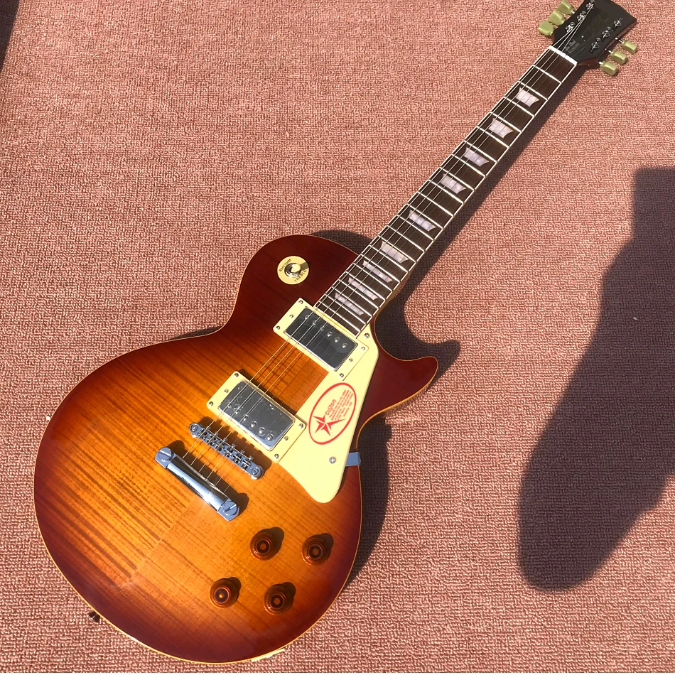 

Пользовательский магазин, сделано в Китае, стандартная Высококачественная электрогитара LP, фингерборд из палисандра, хромированная фурнитура, бесплатная доставка