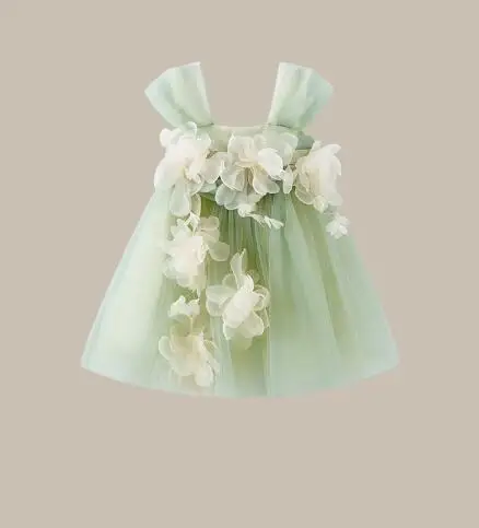 

Летнее модное милое Сетчатое платье принцессы для итальянских девушек